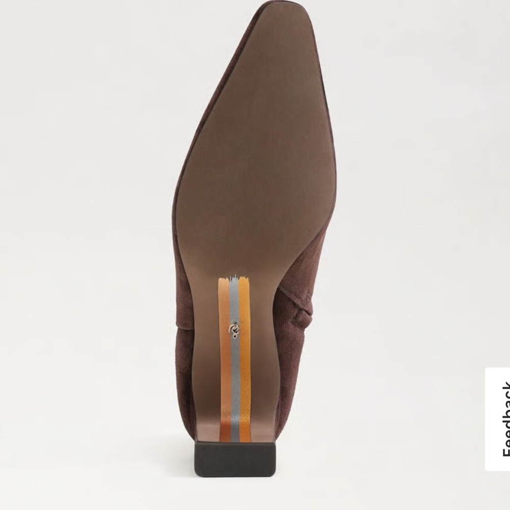 Sam Edelman Saige Dark Brown Suede Ankle Boots 8m - Picture 3 of 10